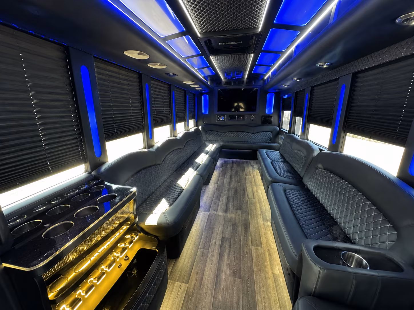 party bus rentals for pasadena area proms at south houston high school and dobie high school