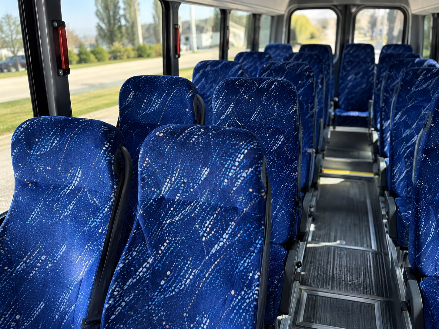 pasadena 18 passenger minibus inside