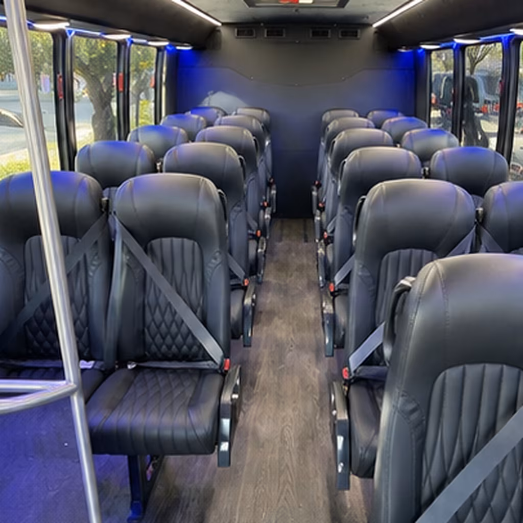 pasadena 25 passenger minibus interior