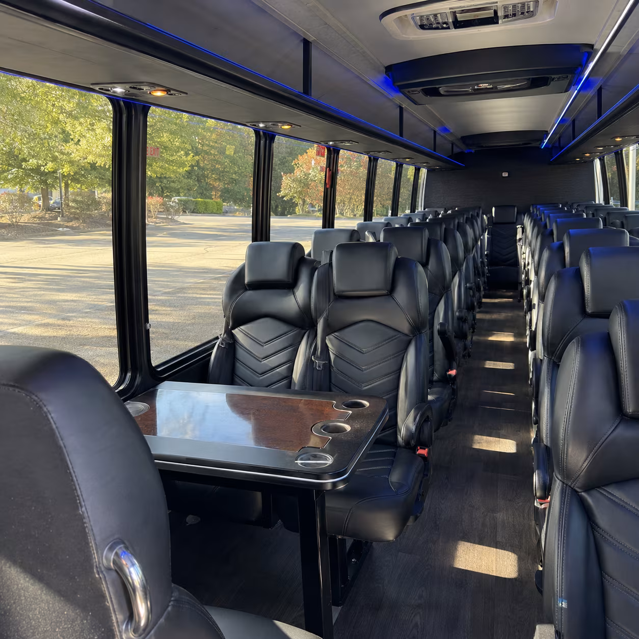 pasadena 28 passenger minibus interior