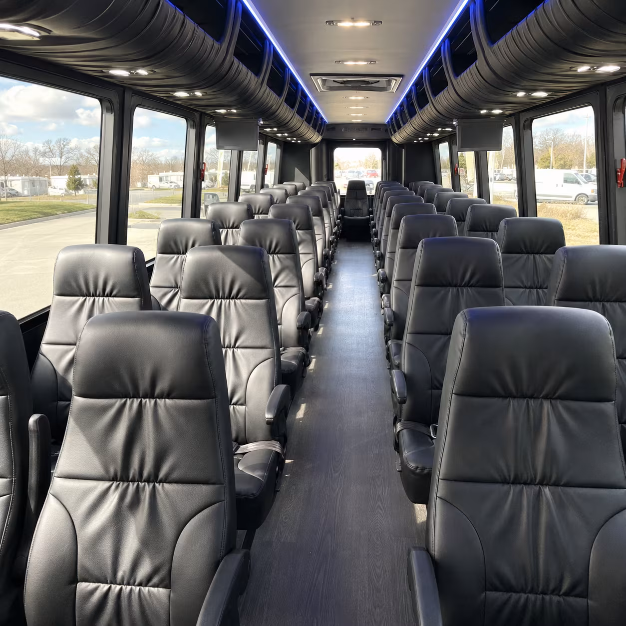 pasadena 30 passenger minibus interior