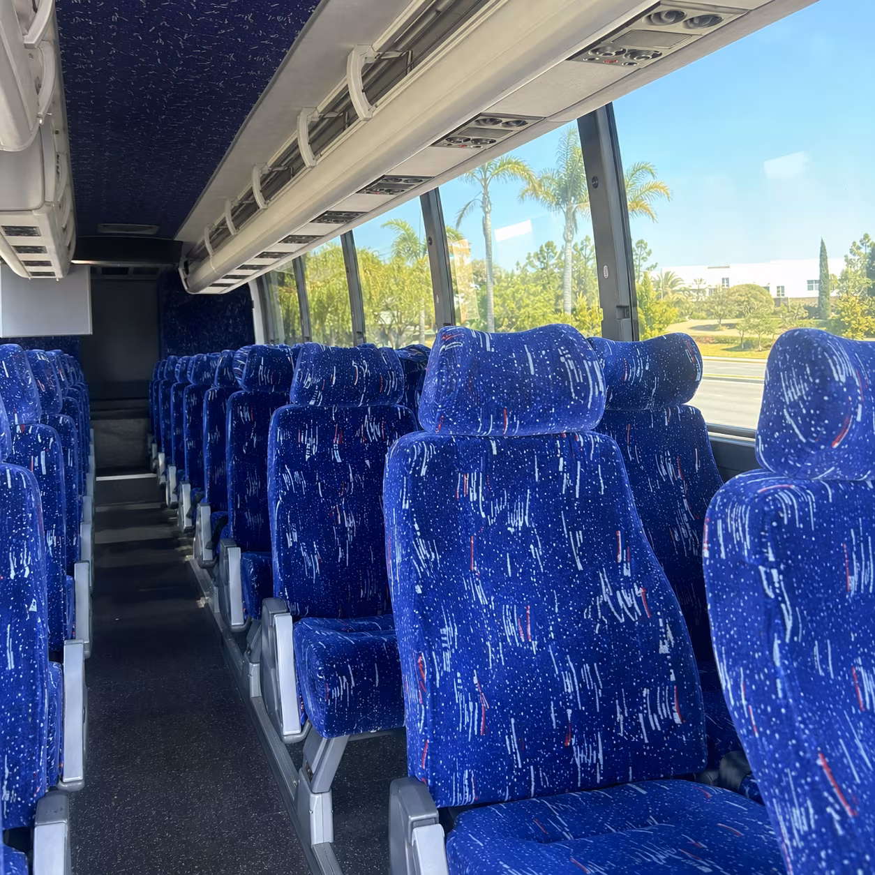 pasadena 56 passenger charter bus interior