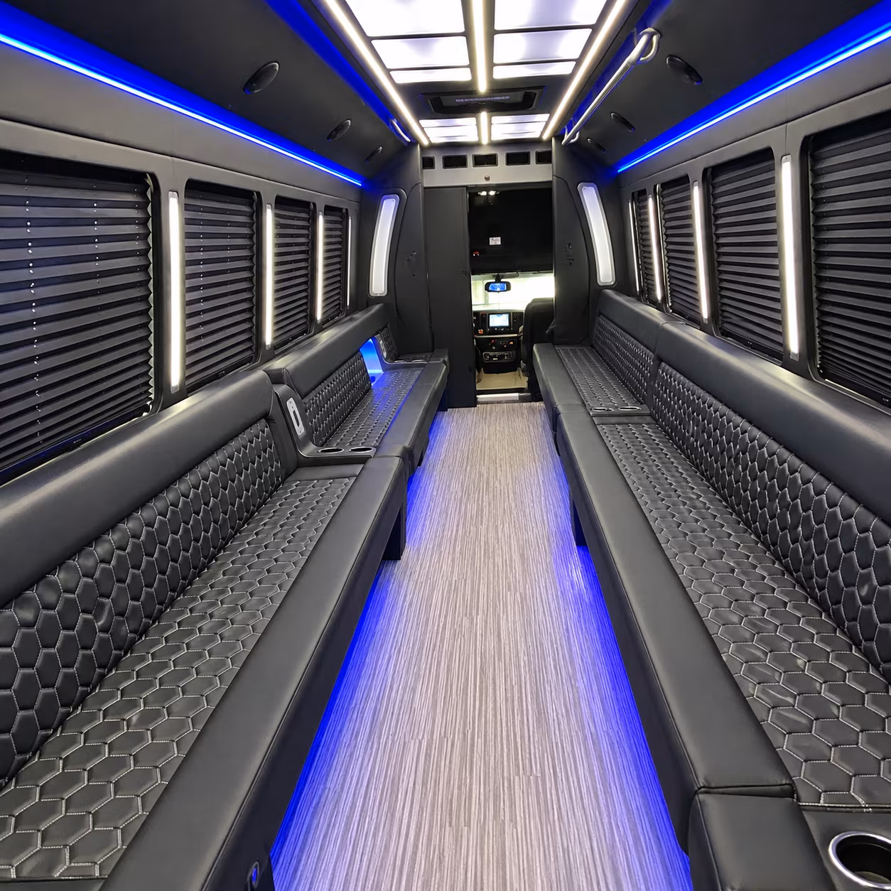 pasadena party bus rental interior